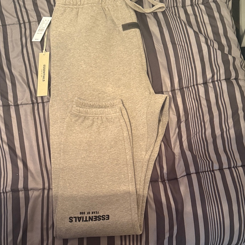Essentials Heather Gray Joggers NWT Size SM